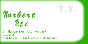 norbert uti business card